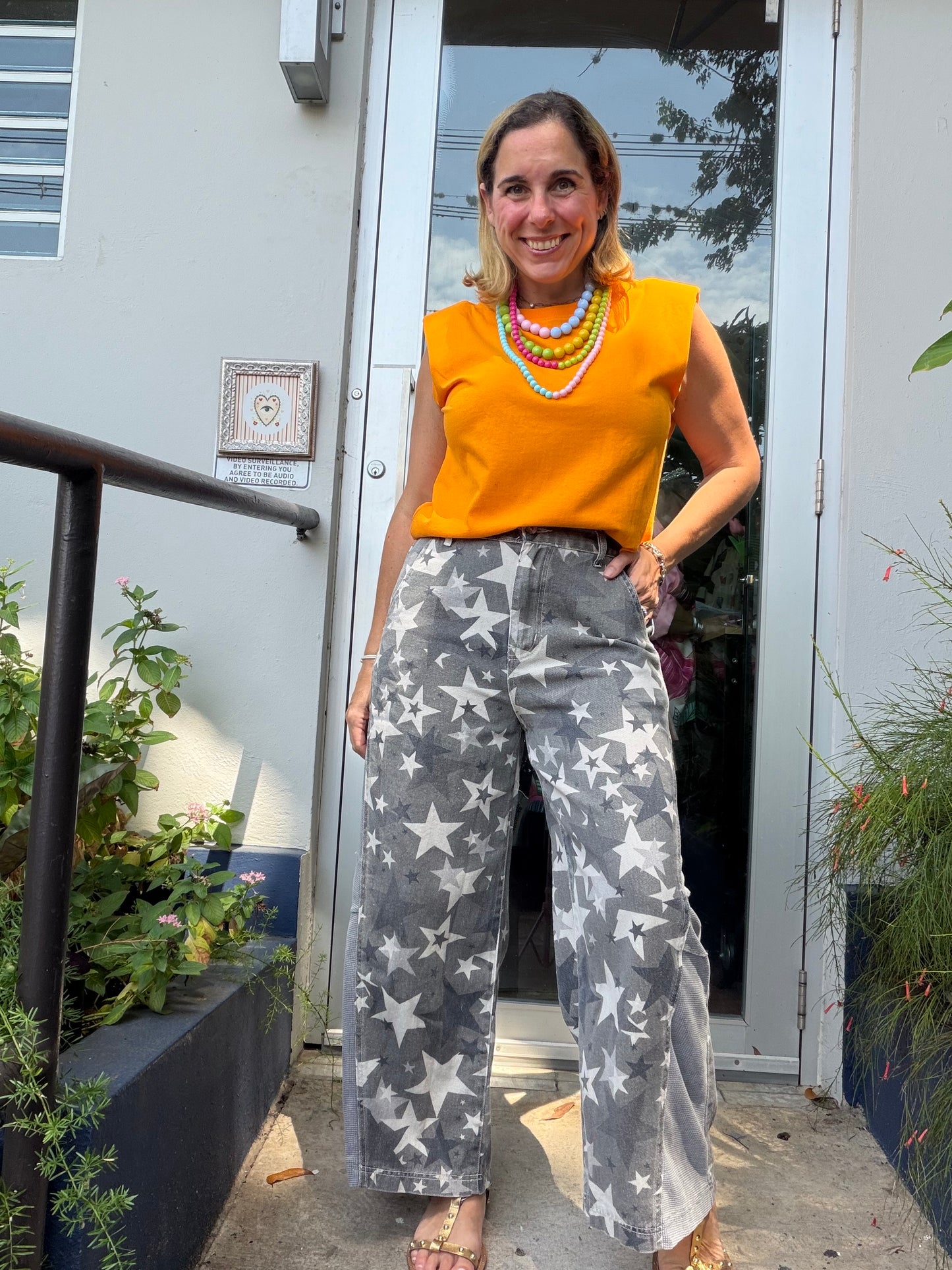 Charcoal Star Pants