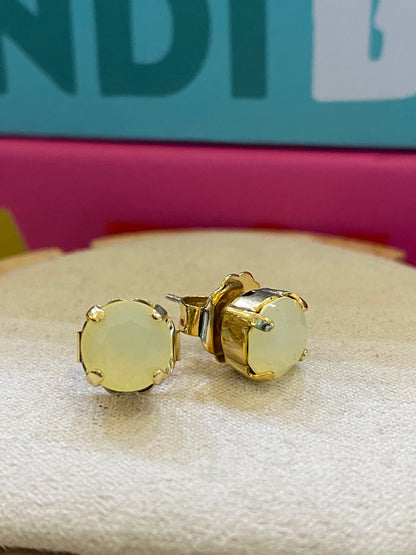 TOVA Oakland Studs Custom in Ultra Canary White Opal