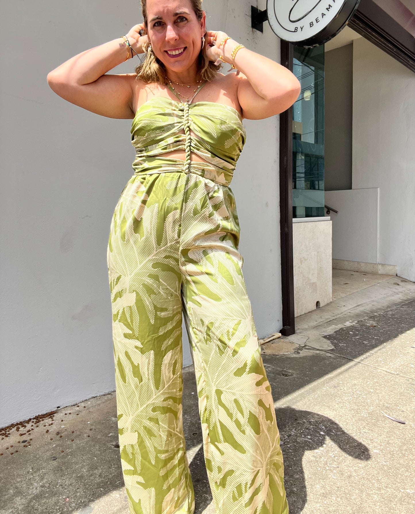 Leaves Green Jumpsuit
