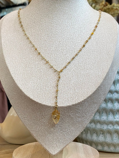Indigo- Mykonos Citrine Necklace