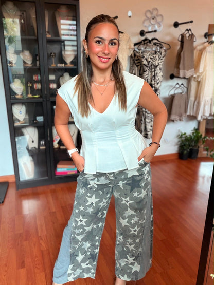 Charcoal Star Pants