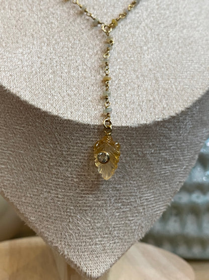 Indigo- Mykonos Citrine Necklace