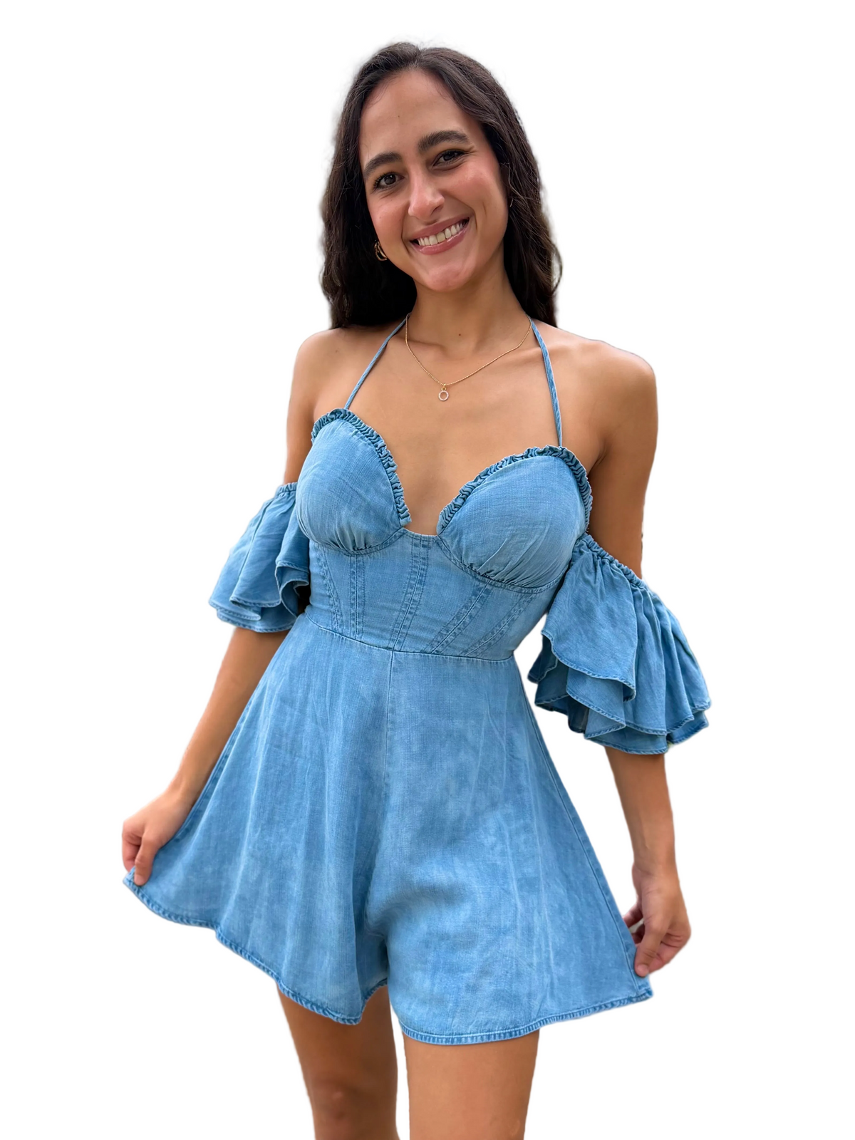 Clau Denim Romper
