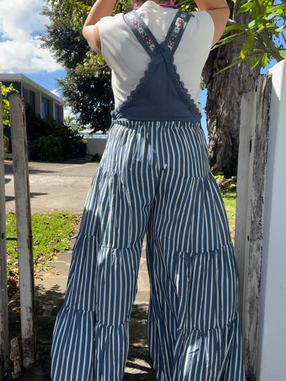 Denim Striped Jumpsuit