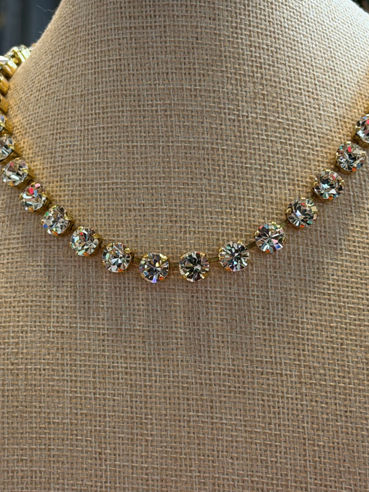 Oakland Necklace in Antique Silver Clear