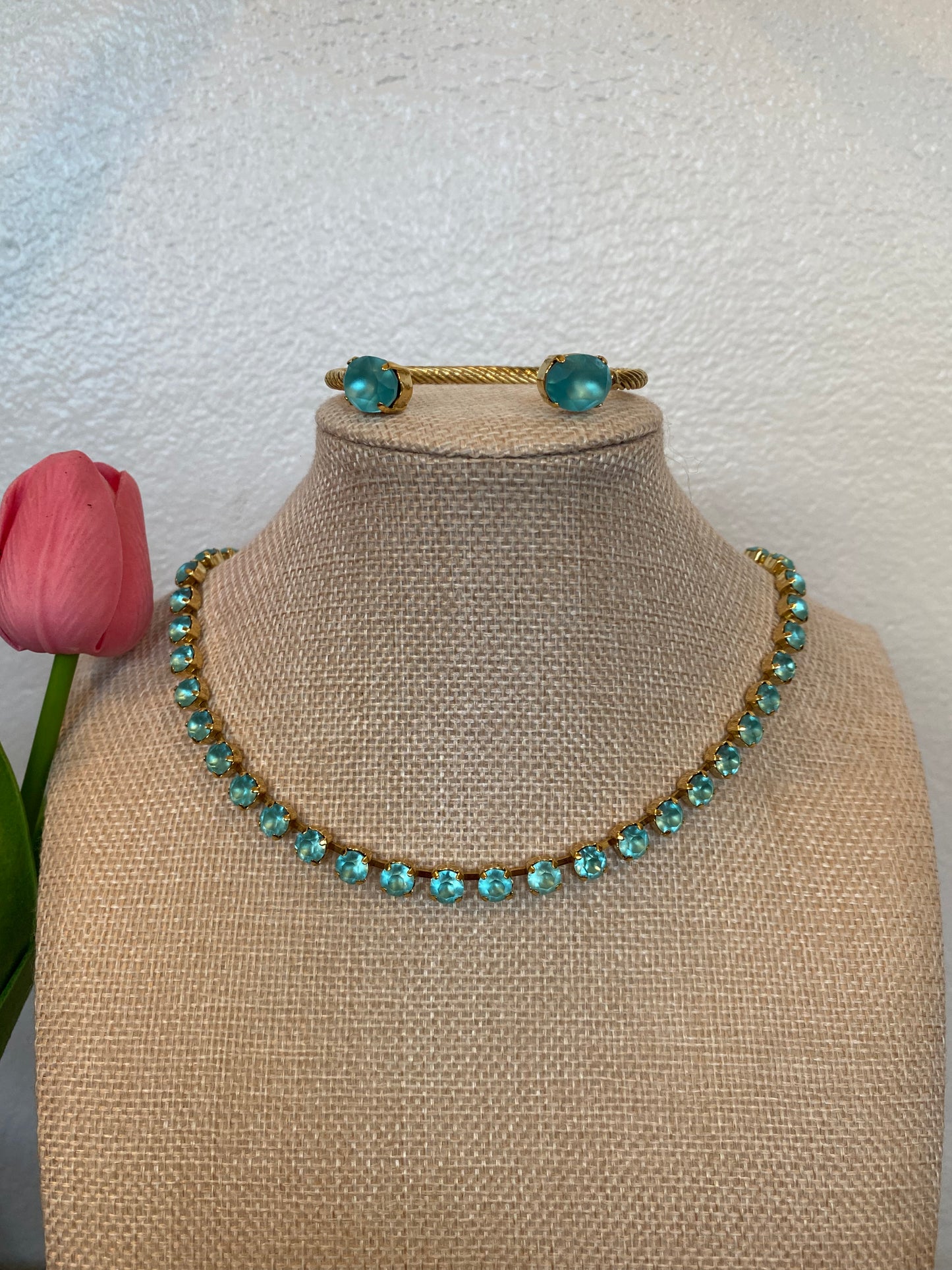 TOVA Sarina Necklace - Aqua
