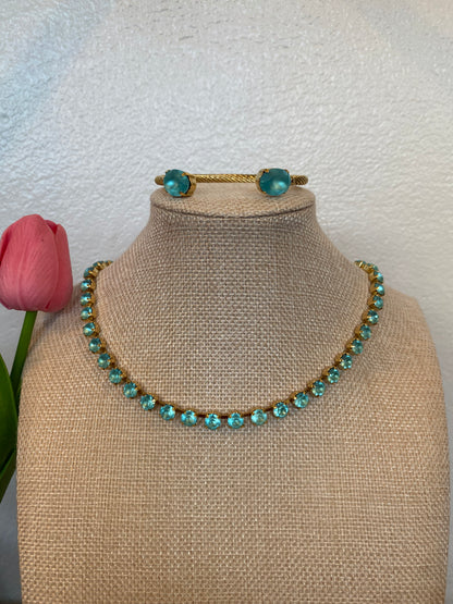 TOVA Sarina Necklace - Aqua