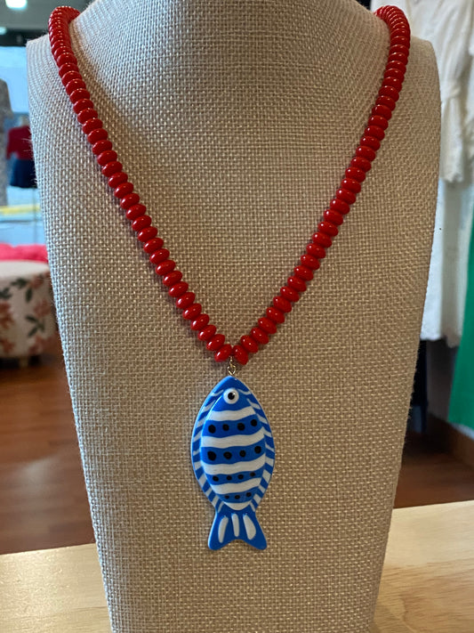 Blue Clownfish Necklace