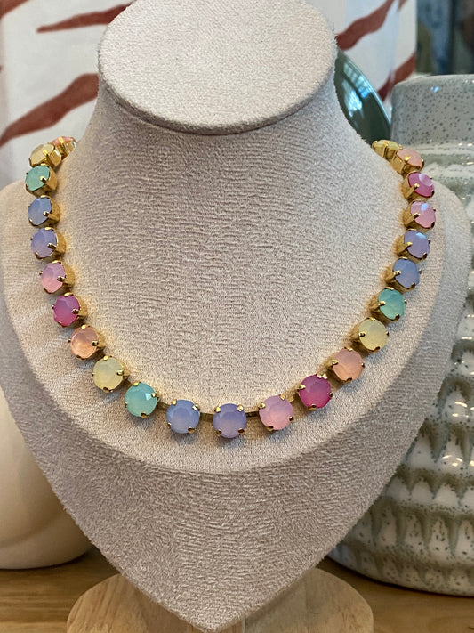 TOVA Oakland Necklace in White Opal Multi