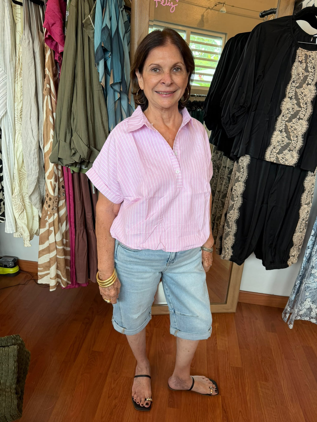 Pink Stripe Top