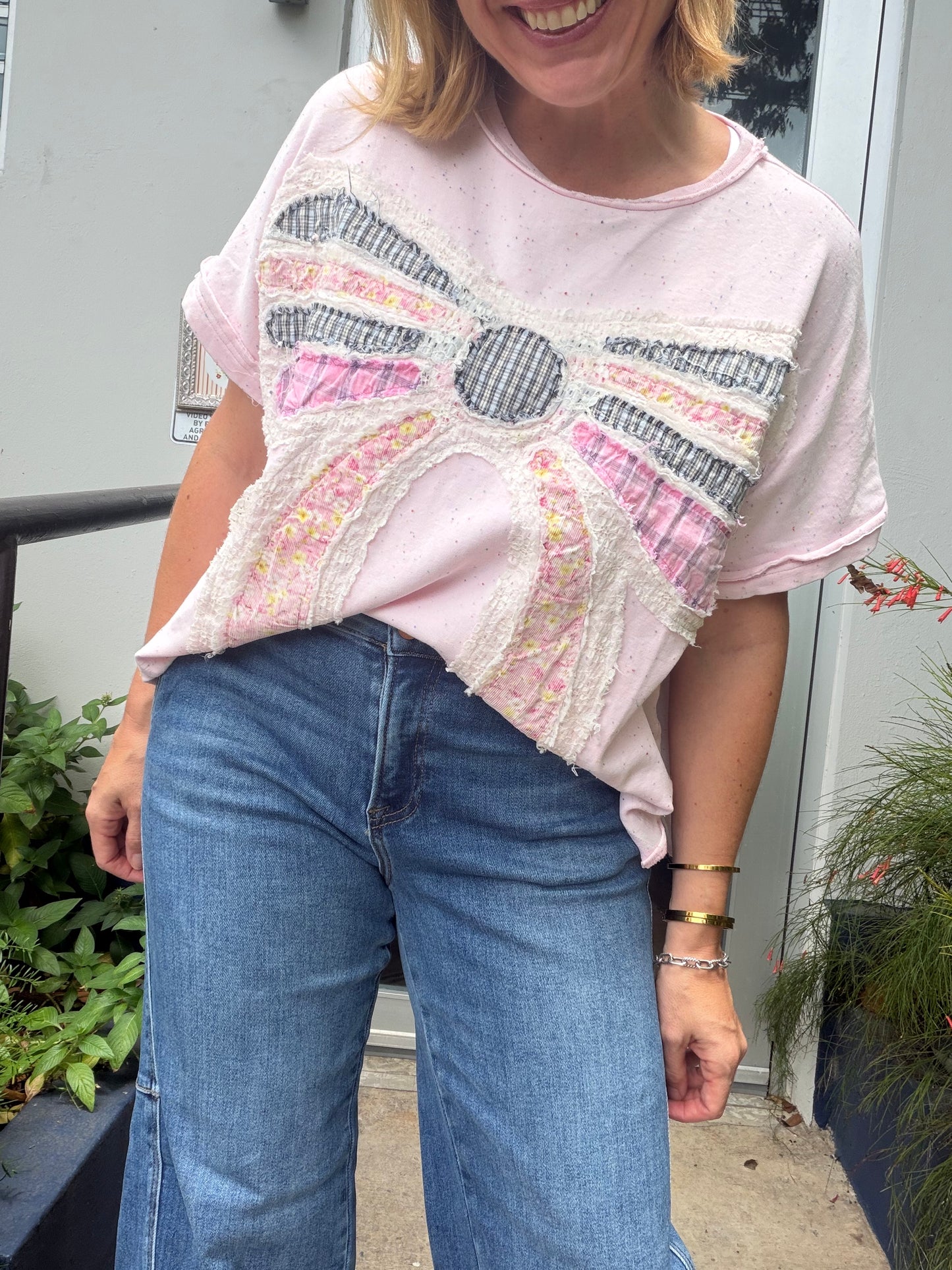 Pink Bow Top