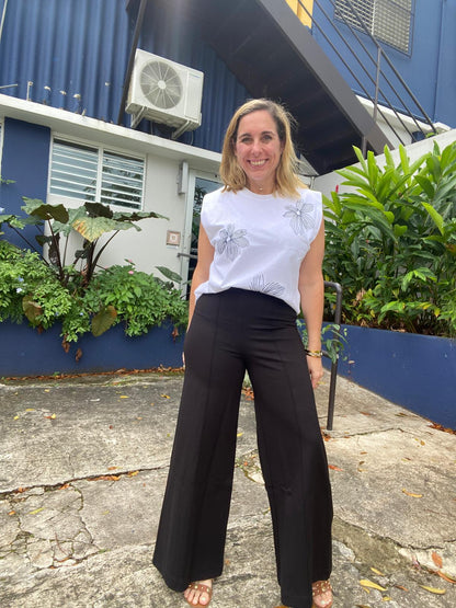 Black Flare Leg Pants