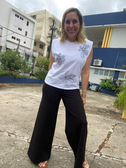 Black Flare Leg Pants