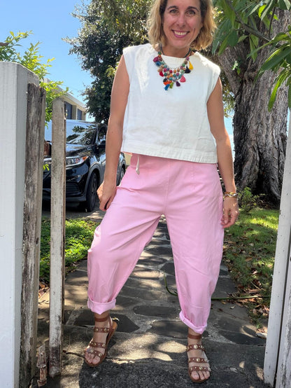 Pinky Barrel Pants