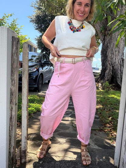 Pinky Barrel Pants