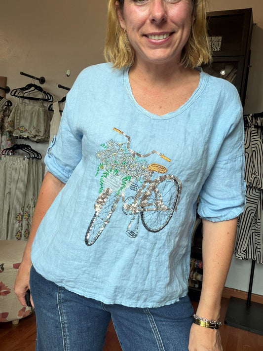 Glitter Bike Top