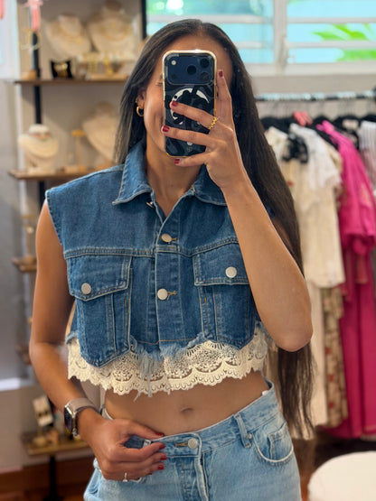 Denim Crop Top
