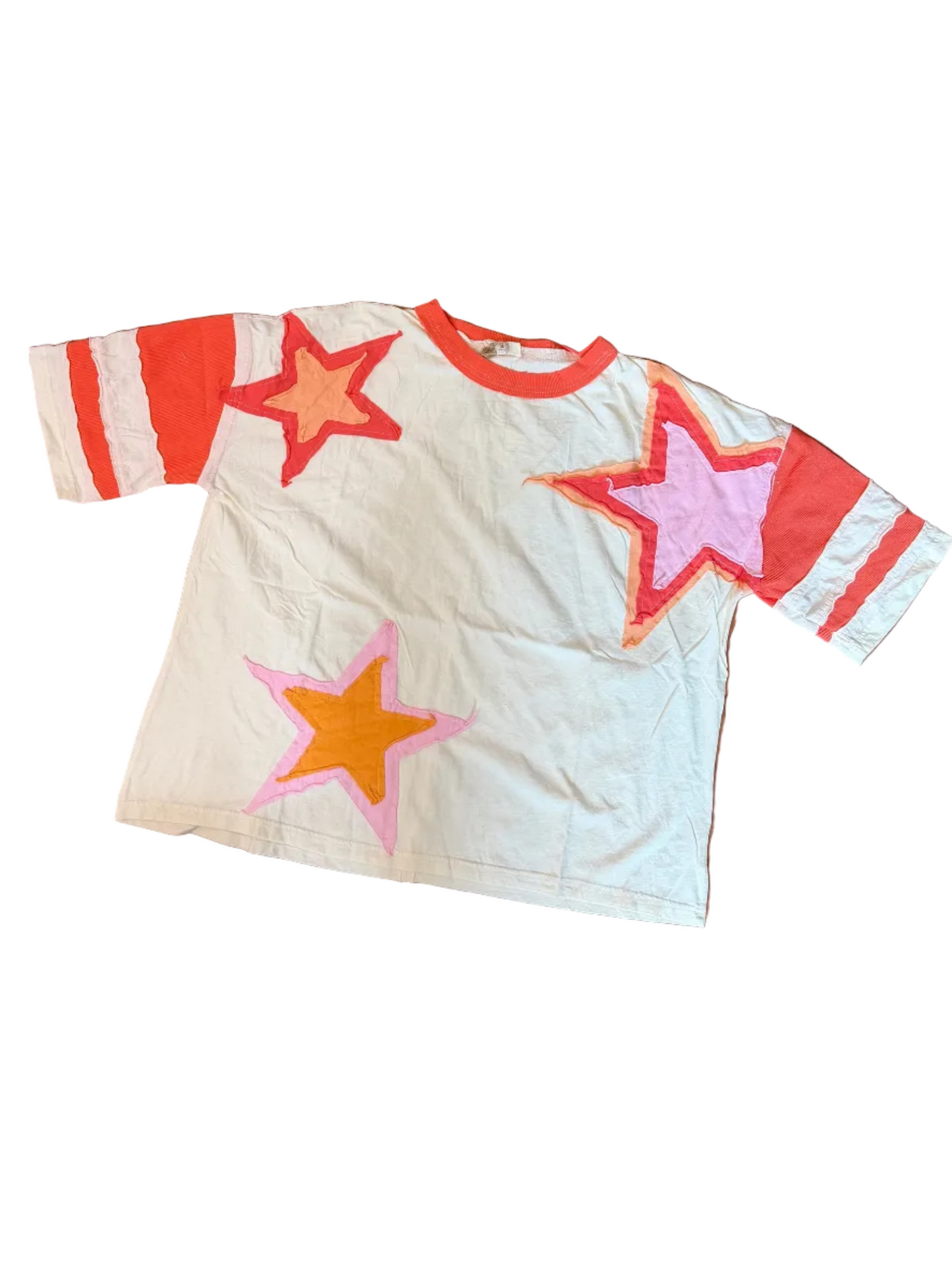 Colorblock Star Patch Top