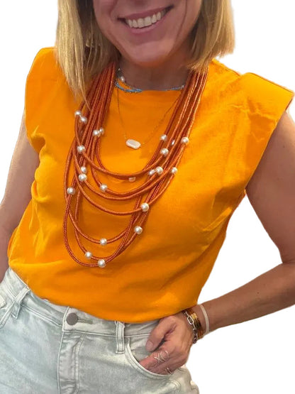 Amanda Orange Top
