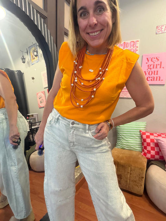 Amanda Orange Top