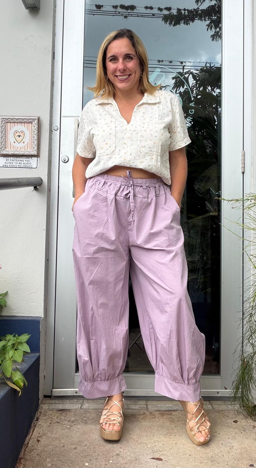 Flowers Denim Top