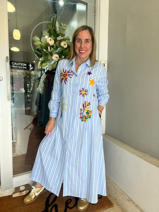 Embroidery Maxi Dress
