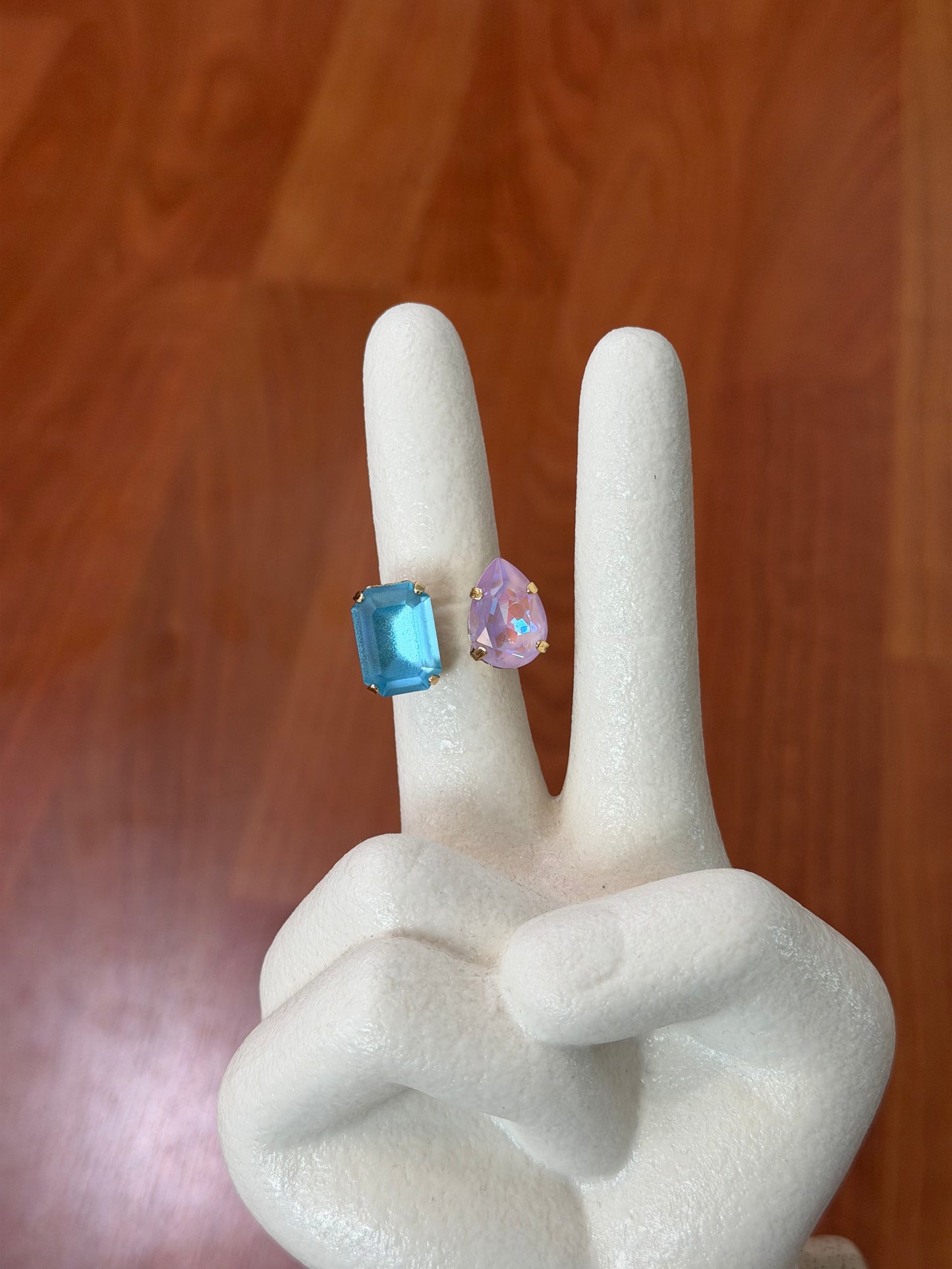 TOVA Janel Ring in Aquamarine