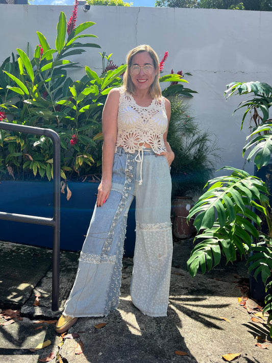Denim in Denim Pants