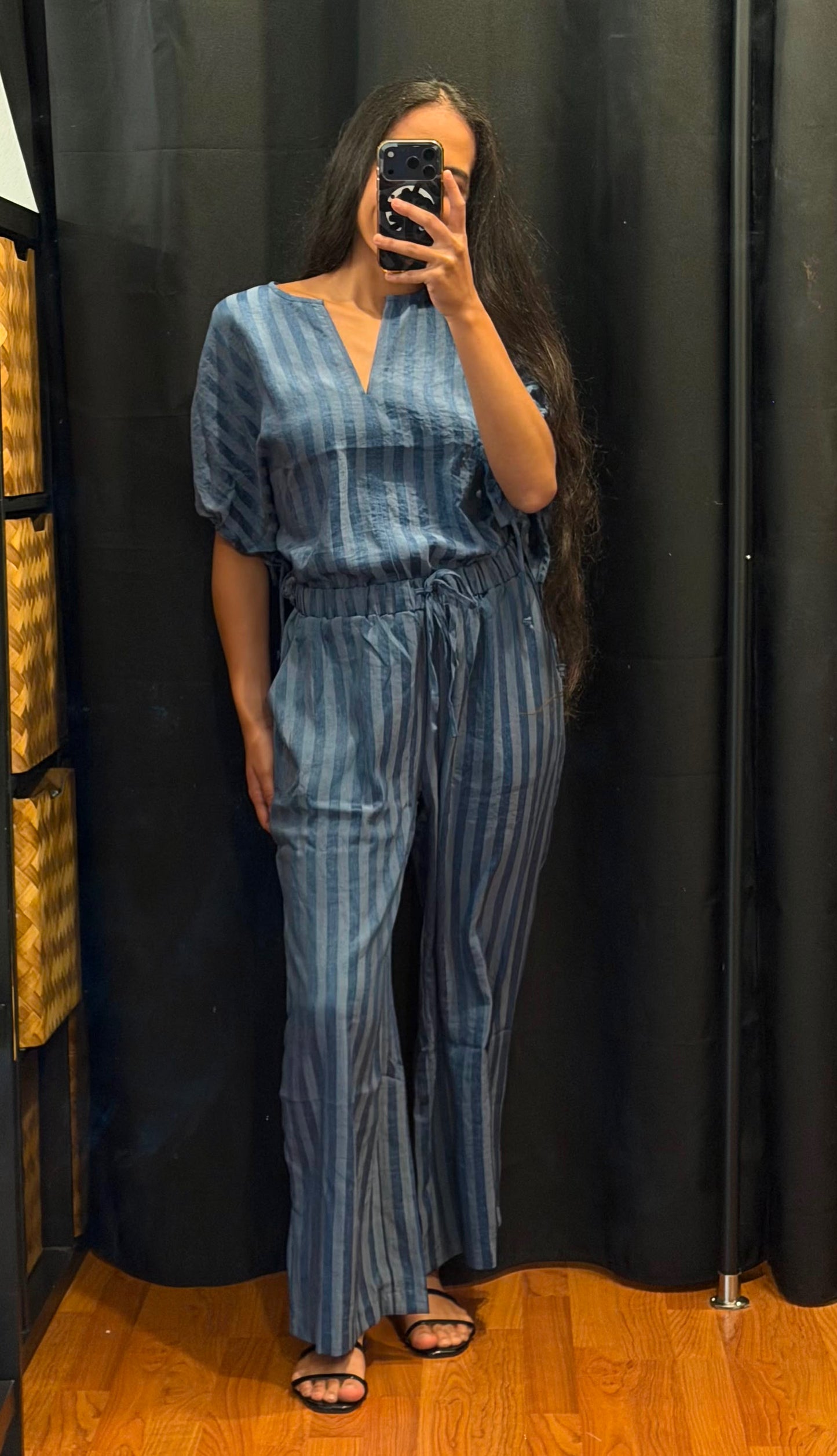 Indigo Striped Top