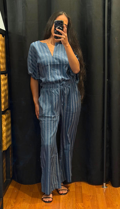 Indigo Striped Top
