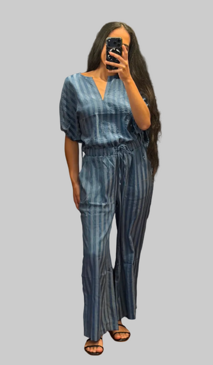 Indigo Striped Bottom
