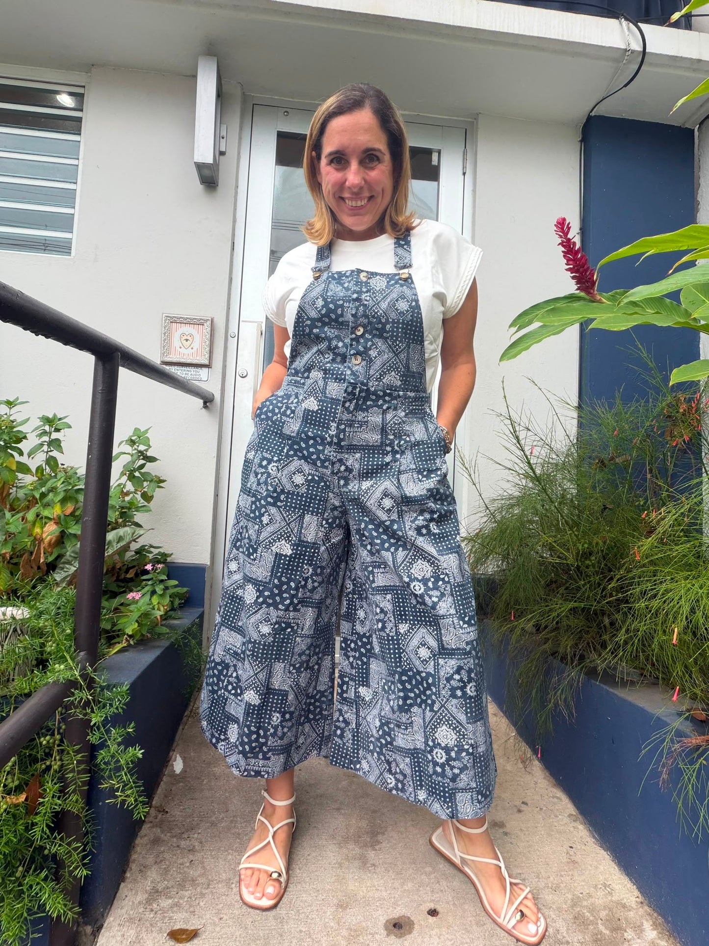 Navy Bandana Jumpsuit