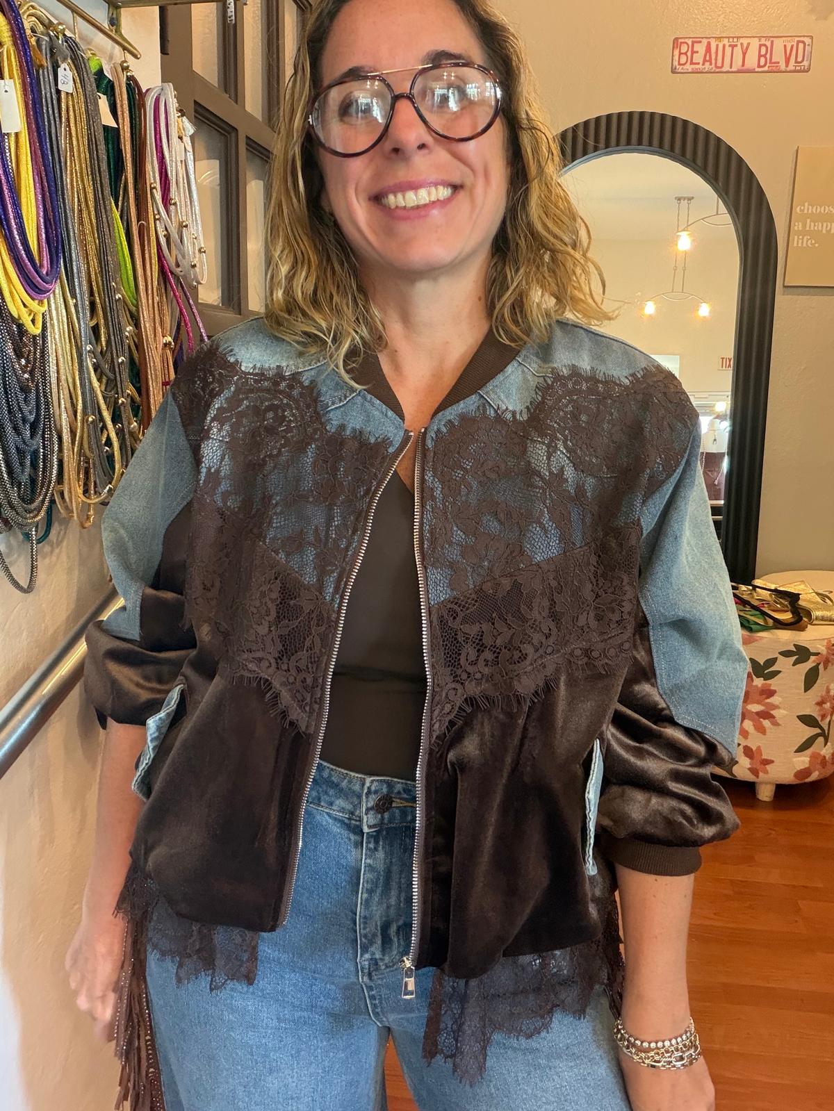 Lace Denim Jacket