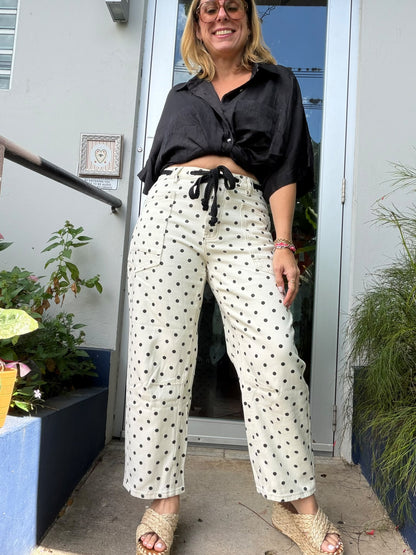 Polka Dots Barrel Jeans