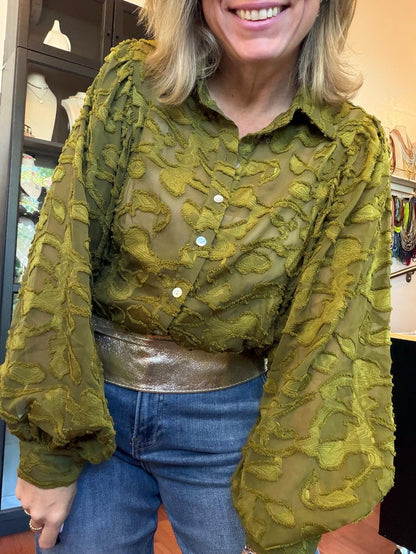 Graciela Olive Top
