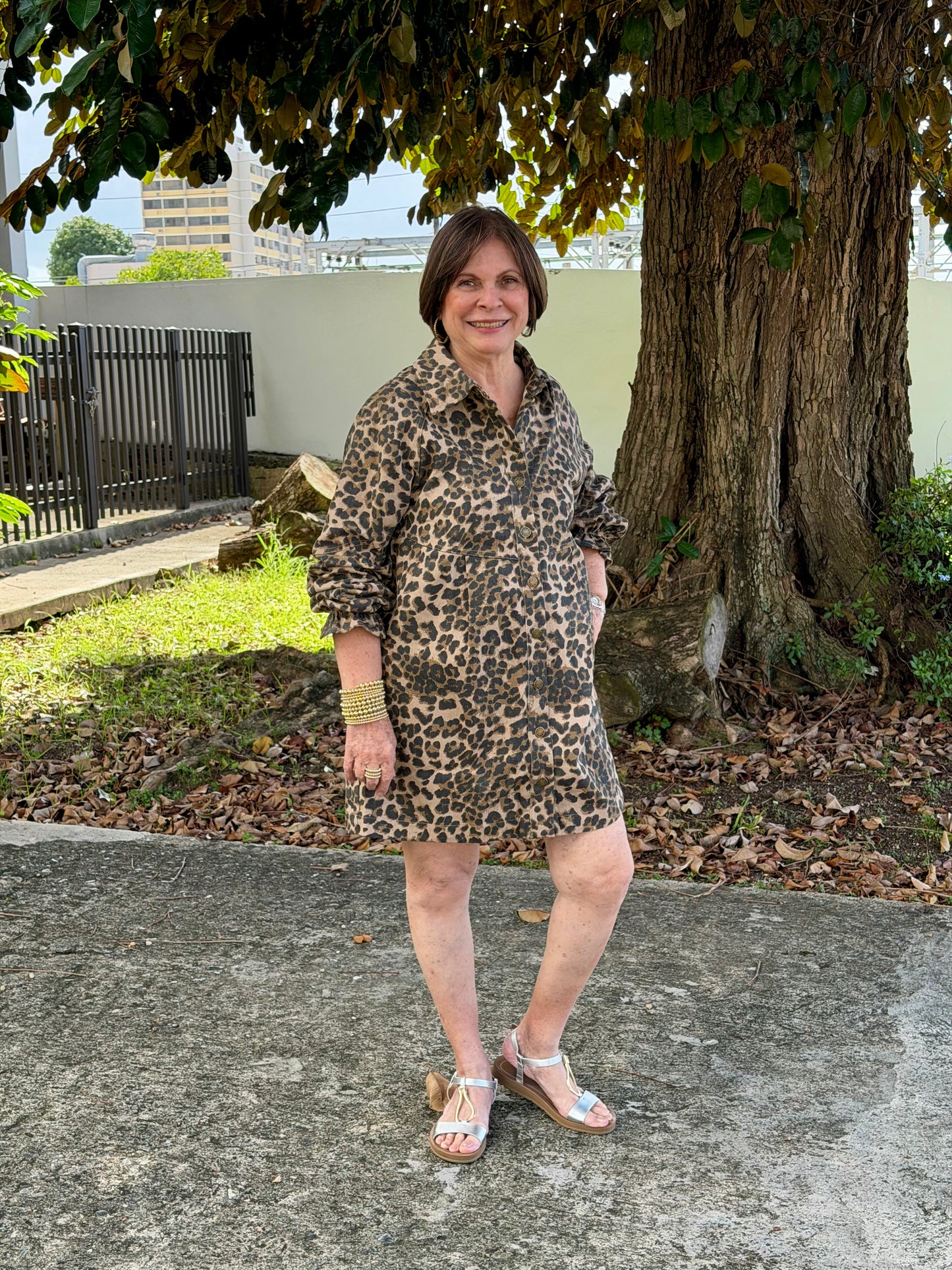 Mary animal Denim Dress