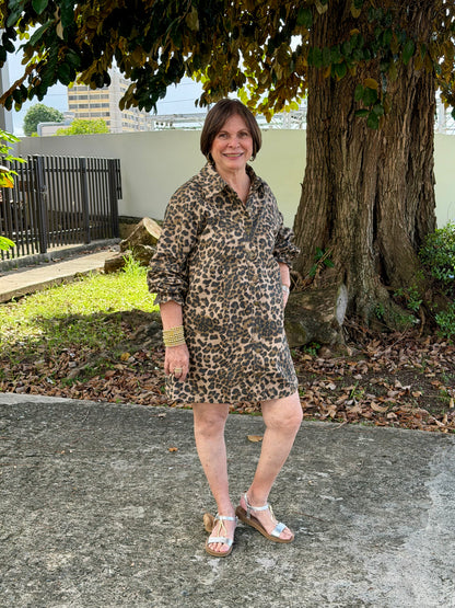 Mary animal Denim Dress