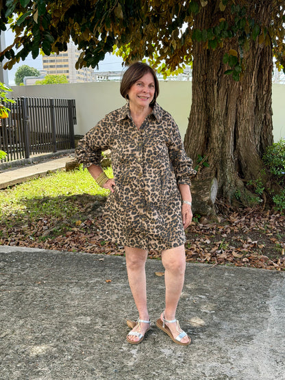 Mary animal Denim Dress