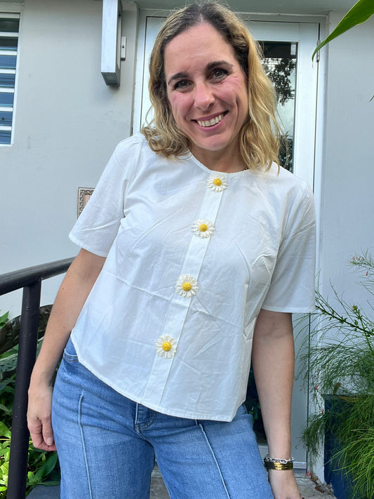 Sunny Flower Top